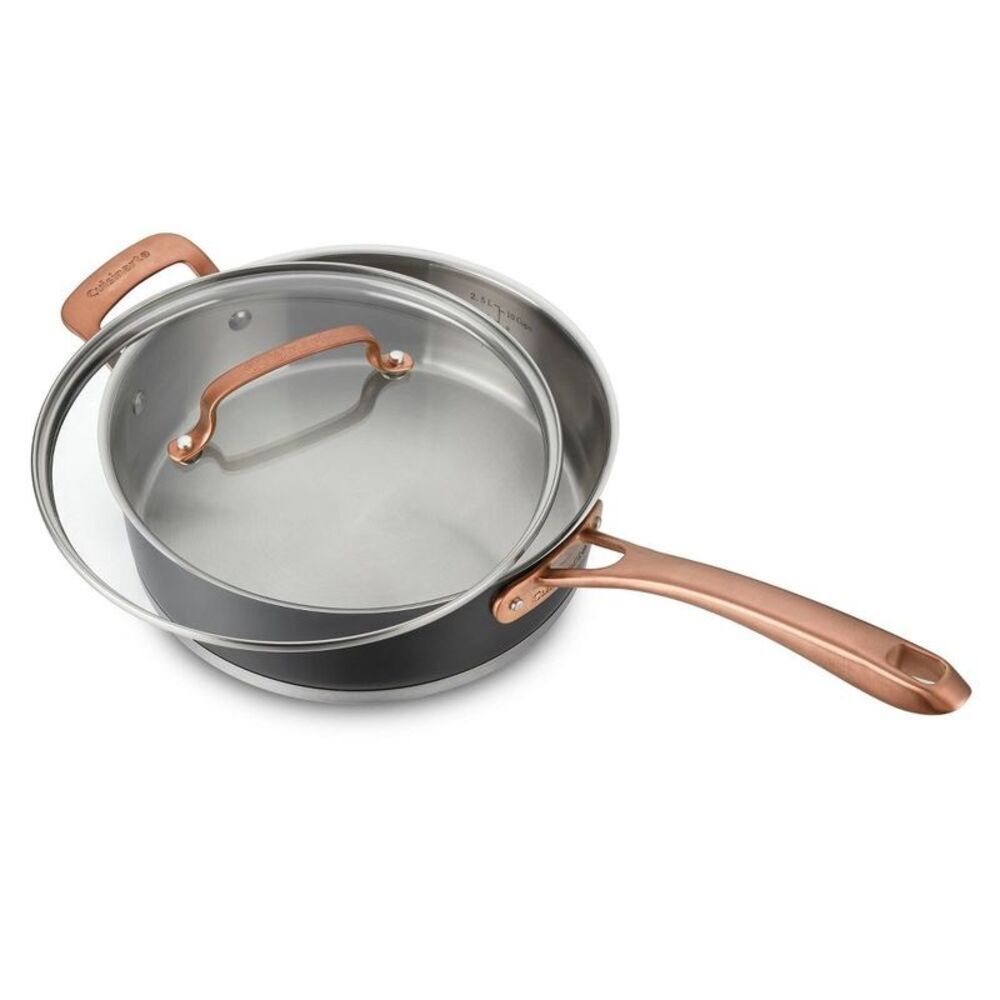 Cuisinart -  3.5qt Matte Black Stainless Saute Pan wi Blush